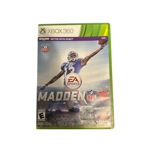 Madden NFL 16 Xbox 360 Game Complete W/ Case & Manual video gaming